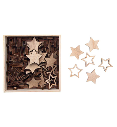 3428-01 - Stafil - Etoiles en bois naturel - Embellissements
