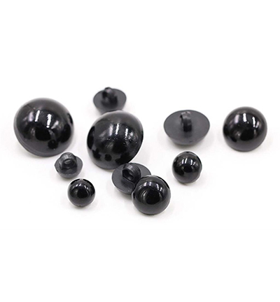 7431-011 - Stafil - Plastic Eyes with Eyelet, Noir - 
