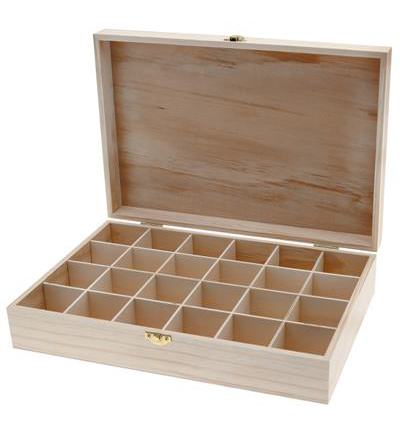 8646-01 - Stafil - Coffret en bois 24 compart. - Coffrets