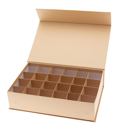 9692-01 - Stafil - Cardboard organizerbox naturel 24 compart. - 