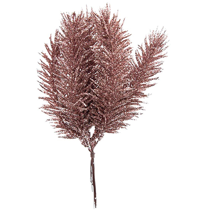 4898-03 - Stafil - Cimier déco paillettes rose clair - Fleurs