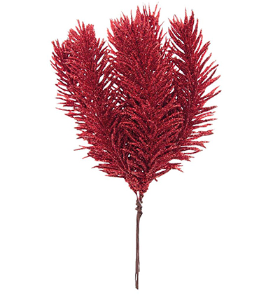 4898-05 - Stafil - Cimier déco paillettes rouge - Fleurs
