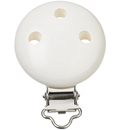 H3260-011 - Stafil - Clip pour cordon tétine, Blanc - Agrafe