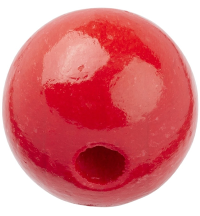 H3260-428 - Stafil - Perle en bois pour cordon tétine, Rouge - Perles/disques en bois H3260-428 - Stafil - Perle en bois pour cordon tétine, Rouge - Perles/disques en bois