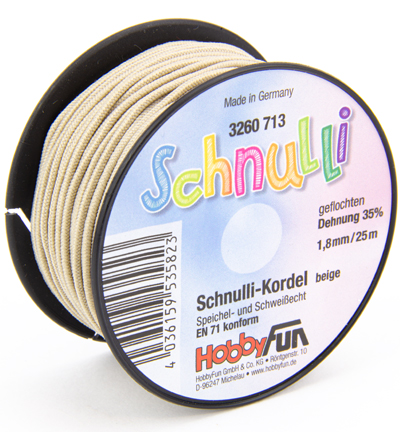 H3260-713 - Stafil - Corde tressée pour cordon tétine, Beige - Corde 