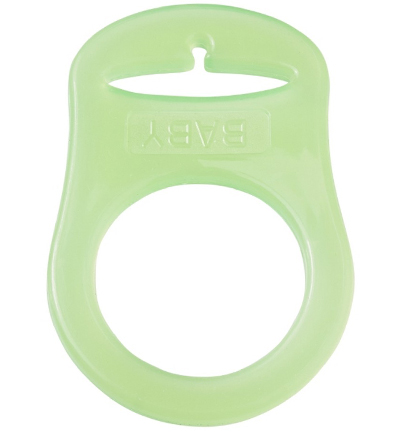 H3260-853 - Stafil - Anneau en silicone pour cordon tétine, Vert - Anneau en silicone