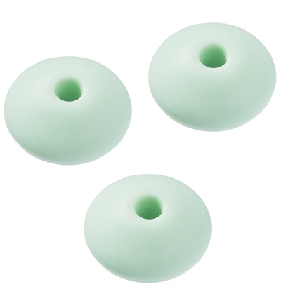 H3264-163 - Stafil - Lentille en silicone pour cordon tétine, Menthe - Perles de silicone