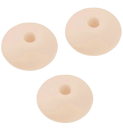 H3264-167 - Stafil - Lentille en silicone pour cordon tétine, Pêche - Perles de silicone