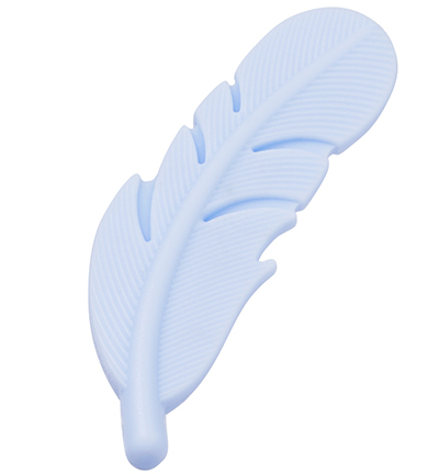 H3264-702 - Stafil - Plume en silicone pour cordon tétine, Bleu clair - Plume silicone H3264-702 - Stafil - Plume en silicone pour cordon tétine, Bleu clair - Plume silicone