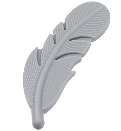 H3264-704 - Stafil - Plume en silicone pour cordon tétine, Gris - Plume silicone