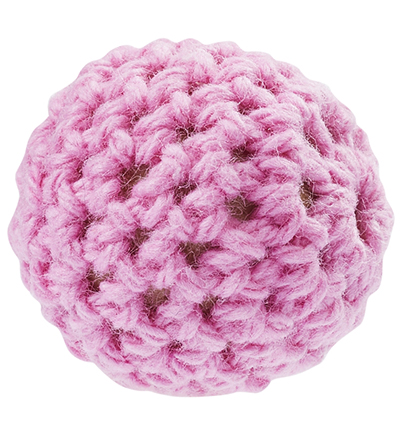 H3266-004 - Stafil - Perle en crochet pour cordon tétine, Rose - Perle au crochet