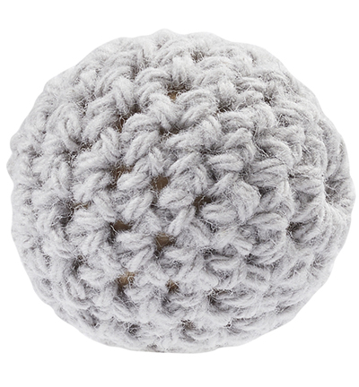 H3266-006 - Stafil - Perle en crochet pour cordon tétine, Gris - Perle au crochet
