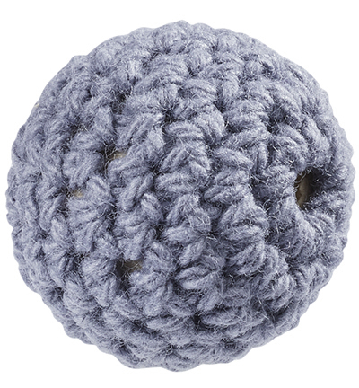 H3266-010 - Stafil - Perle en crochet pour cordon tétine, Bleu gris - Perle au crochet