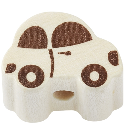 H3260-073 - Stafil - Voiture pour cordon tétine, Naturel - Perles/disques en bois H3260-073 - Stafil - Voiture pour cordon tétine, Naturel - Perles/disques en bois