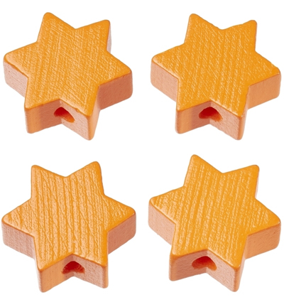 H3260-042 - Stafil - Etoile pour cordon tétine, Abricot - Perles/disques en bois H3260-042 - Stafil - Etoile pour cordon tétine, Abricot - Perles/disques en bois