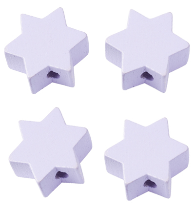 H3260-087 - Stafil - Etoile pour cordon tétine, Lilas - Perles/disques en bois H3260-087 - Stafil - Etoile pour cordon tétine, Lilas - Perles/disques en bois