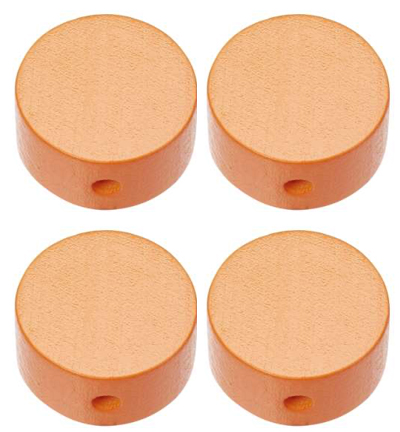H3260-102 - Stafil - Disque en bois pour cordon tétine, Abricot - 