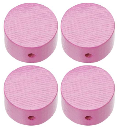 H3260-106 - Stafil - Disque en bois pour cordon tétine, Cyclamen - 