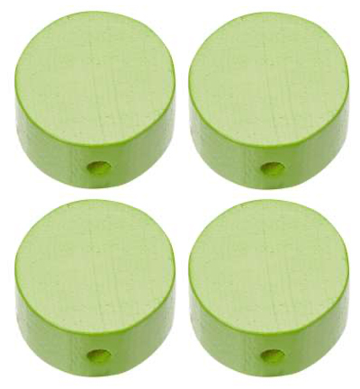 H3260-109 - Stafil - Disque en bois pour cordon tétine, Vert pomme - 
