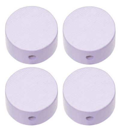H3260-111 - Stafil - Disque en bois pour cordon tétine, Lilas - 