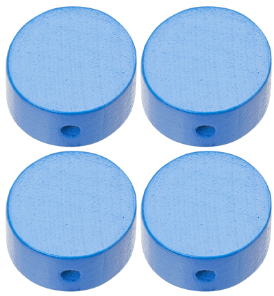 H3260-112 - Stafil - Disque en bois pour cordon tétine, Bleu - 