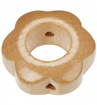 H3260-200 - Stafil - Fleur en bois pour cordon tétine, Naturel clair - Perles/disques en bois H3260-200 - Stafil - Fleur en bois pour cordon tétine, Naturel clair - Perles/disques en bois