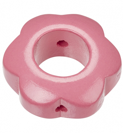 H3260-206 - Stafil - Fleur en bois pour cordon tétine, Cyclamen - 