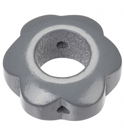 H3260-213 - Stafil - Fleur en bois pour cordon tétine, Gris - Perles/disques en bois