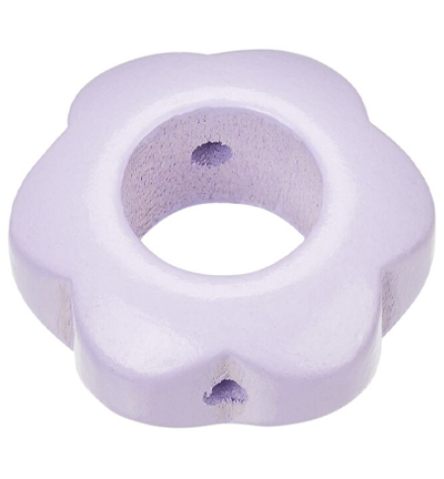 H3260-214 - Stafil - Fleur en bois pour cordon tétine, Lilas - 