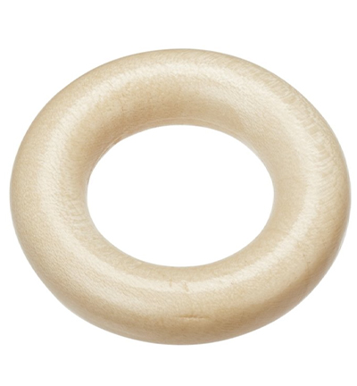 H3260-220 - Stafil - Anneau en bois pour cordon tétine, Naturel clair - Anneaux en bois
