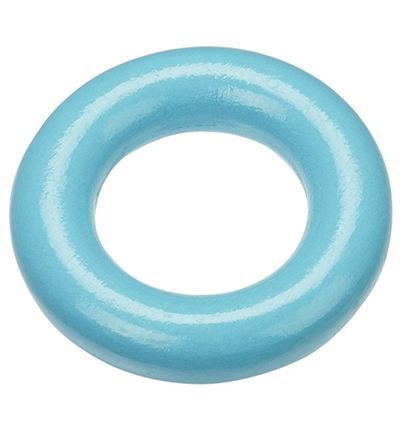 H3260-223 - Stafil - Anneau en bois pour cordon tétine, Turquoise - 