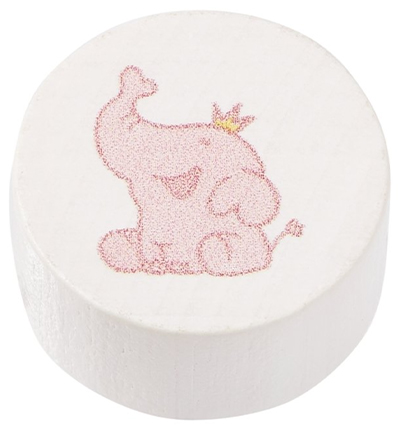 H3260-500 - Stafil - Disque en bois Eléphant pour cordon tétine, Rose - Perles/disques en bois H3260-500 - Stafil - Disque en bois Eléphant pour cordon tétine, Rose - Perles/disques en bois