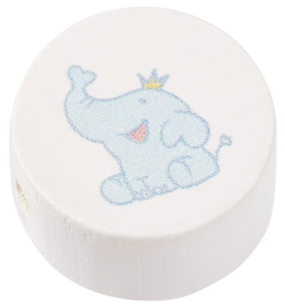 H3260-501 - Stafil - Disque en bois Eléphant pour cordon tétine, Bleu clair - Perles/disques en bois H3260-501 - Stafil - Disque en bois Eléphant pour cordon tétine, Bleu clair - Perles/disques en bois