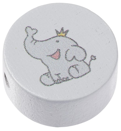 H3260-502 - Stafil - Disque en bois Eléphant pour cordon tétine, Gris - Perles/disques en bois H3260-502 - Stafil - Disque en bois Eléphant pour cordon tétine, Gris - Perles/disques en bois