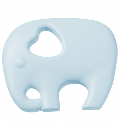 H3264-005 - Stafil - Eléphant en silicone pour cordon tétine, Bleu clair - Figurines en silicone
