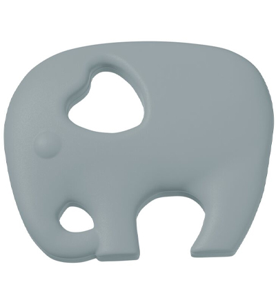 H3264-006 - Stafil - Eléphant en silicone pour cordon tétine, Gris - Figurines en silicone