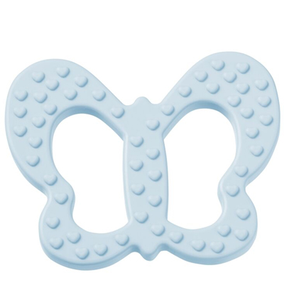 H3264-009 - Stafil - Papillon en silicone pour cordon tétine, Bleu clair - Figurines en silicone