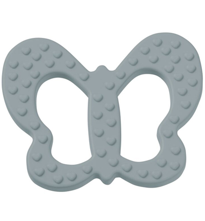 H3264-010 - Stafil - Papillon en silicone pour cordon tétine, Gris - Figurines en silicone