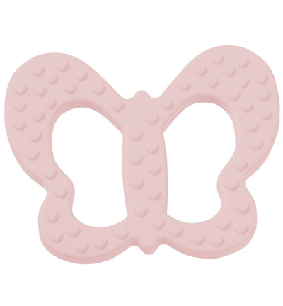 H3264-011 - Stafil - Papillon en silicone pour cordon tétine, Rose - Figurines en silicone