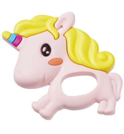 H3264-004 - Stafil - Licorne en silicone pour cordon tétine, Rose - Figurines en silicone