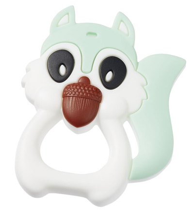 H3264-001 - Stafil - Ecureuil en silicone pour cordon tétine, Menthe - Figurines en silicone