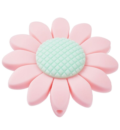 H3264-720 - Stafil - Fleur en silicone pour cordon tétine, Rose - Figurines en silicone