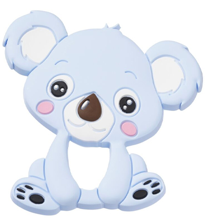 H3264-041 - Stafil - Koala en silicone pour cordon tétine, Bleu clair - Figurines en silicone