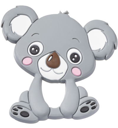 H3264-043 - Stafil - Koala en silicone pour cordon tétine, Gris - Figurines en silicone