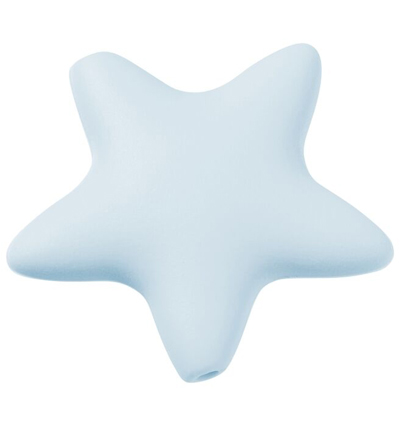 H3264-100 - Stafil - Etoile en silicone pour cordon tétine, Bleu clair - Figurines en silicone