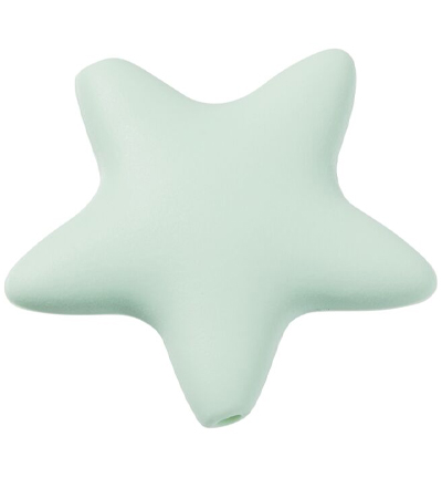 H3264-103 - Stafil - Etoile en silicone pour cordon tétine, Menthe - Figurines en silicone