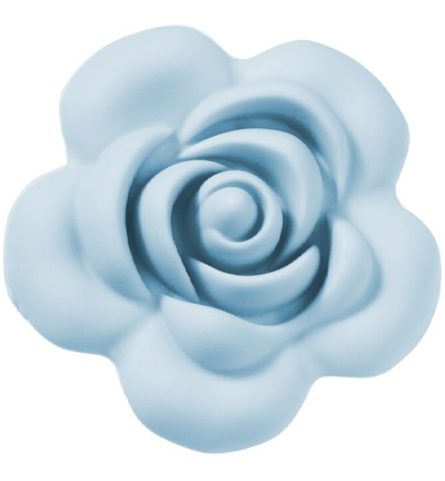 H3264-110 - Stafil - Rose en silicone pour cordon tétine Bleu clair - Figurines en silicone