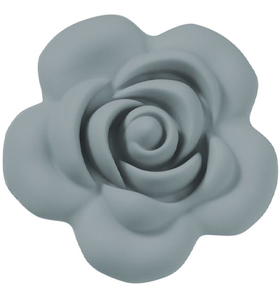 H3264-111 - Stafil - Rose en silicone pour cordon tétine, Gris - 