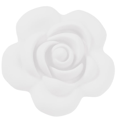 H3264-114 - Stafil - Rose en silicone pour cordon tétine, Blanc - 