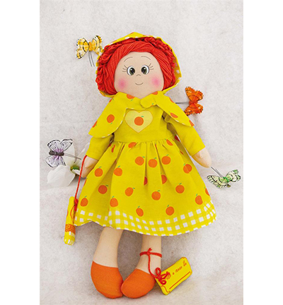 4482-01 - Stafil - Doll Spring, Lady Orange, yellow - Bamboliamo Dolls